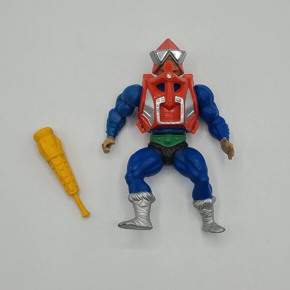 Mekaneck Action Figure 1983 Vintage MOTU Mattel Original W/ Yellow Weapon & Red - Picture 5 of 6